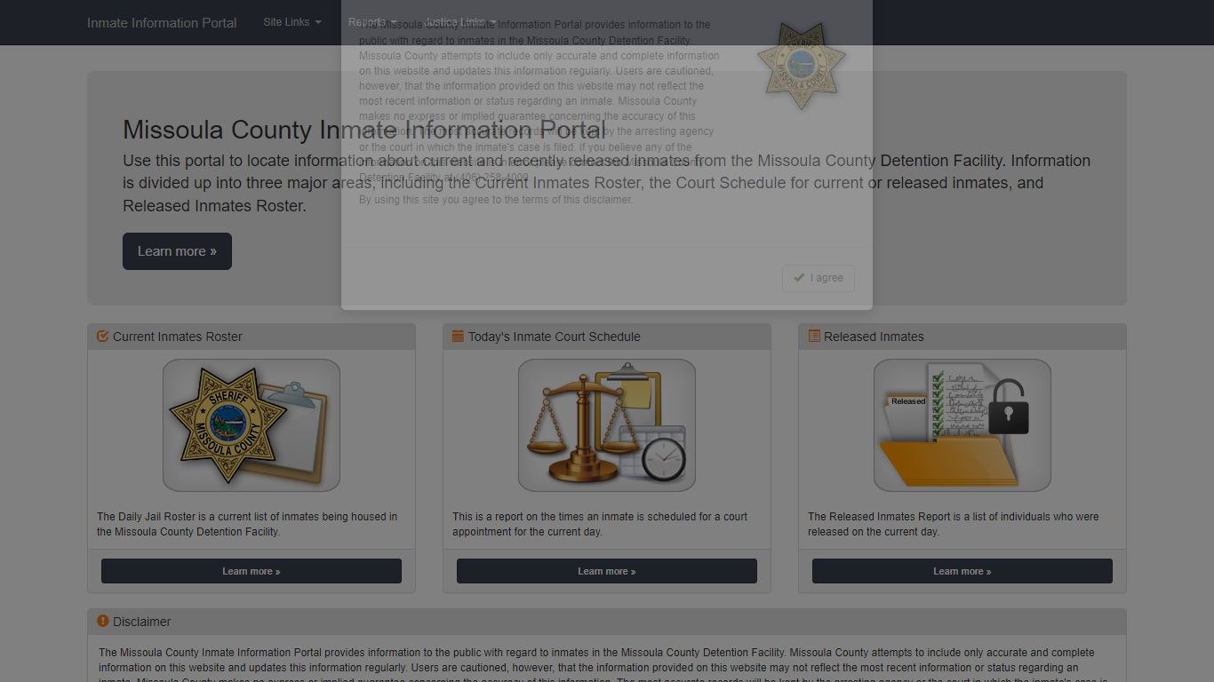 Home Page - Missoula County Inmate Information Portal