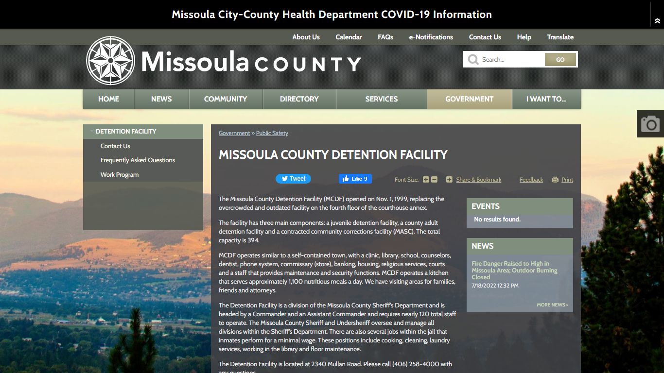 Missoula County Detention Facility | Missoula County, MT